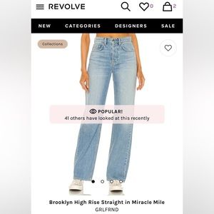 NWT NEVER WORN GRLFRND BROOKLYN JEANS SZ 27